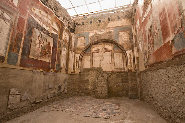 Frescoes in the Hall of the Augustals in Herculaneum