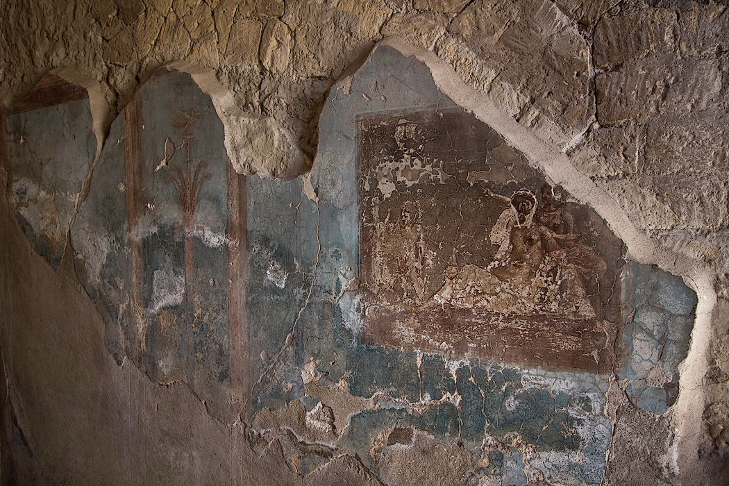 Ariadne Abandones painting discovered at the Herculaneum Ruins in Italy