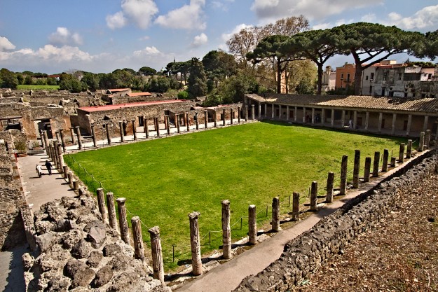 PHOTO: Quadriportico at the Great Theater in Pompeii