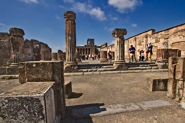The oldest building at Pompeii, the Basilica was used for political meetings and judicial purposes