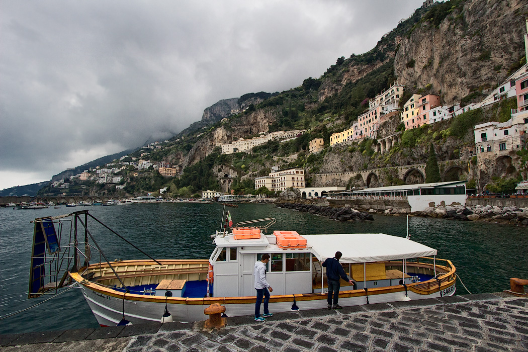 Picturesque Harbor at Amalfi, Italy