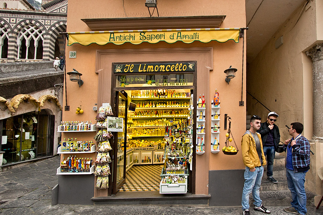 Limoncello Shop in Amalfi, Italy