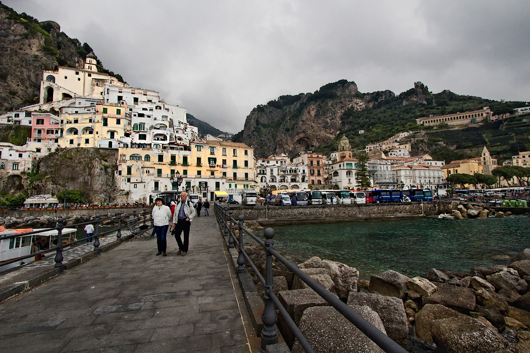 Town of Amalfi, Italy, Seen from the Harbor