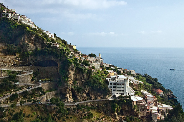 A final sad look back at Positano as I head back to Sorrento