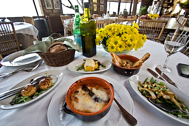Antipasti lunch at Fattoria Terranove Farmhouse and Restaurant on the Amalfi Coast of Italy