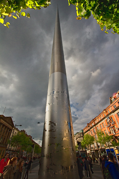 The Spire of Dublin at sunset