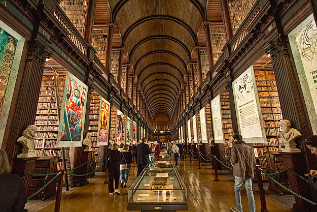 Exquisite Long Room Library at Dublin's Trinity College