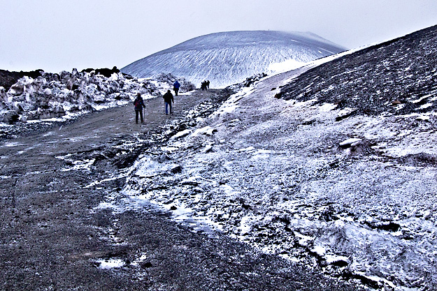 Trekking the road to the summit of Mount Etna
