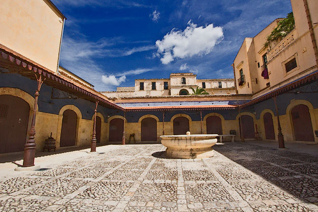 Enclosed marketplace in Noto, Sicily