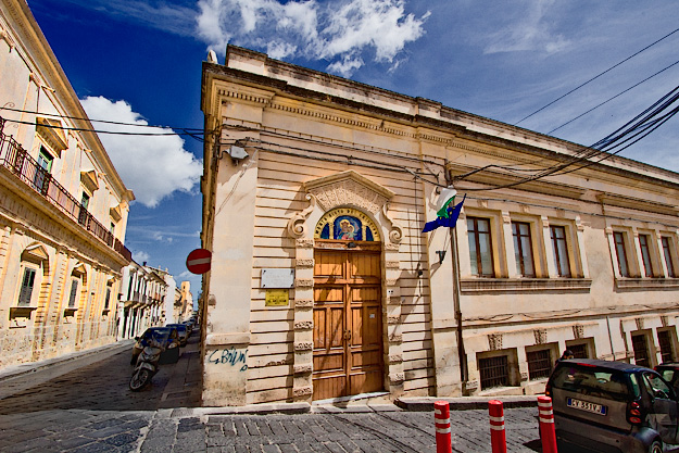 Beautiful Baroque middle school in Noto, Sicily