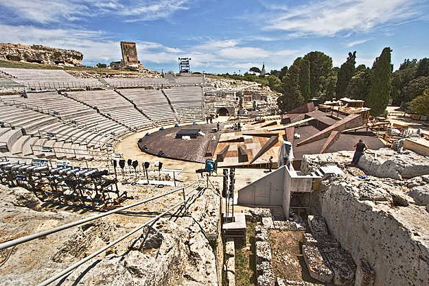 Greek Theater in Syracuse, Sicily, Italy