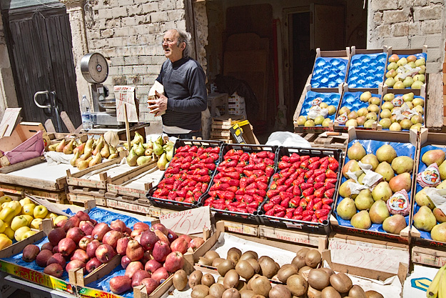 The fresh market in Syracuse, Sicily