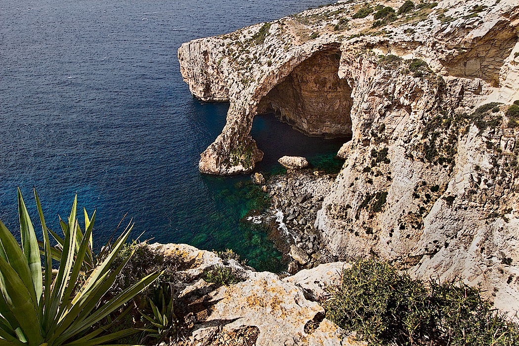 Entrance to the Blue Grotto on the island of Malta