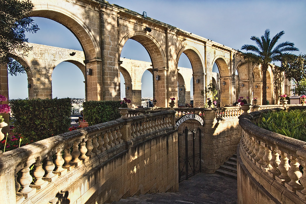 Upper Barrakka Gardens in Valletta, Malta