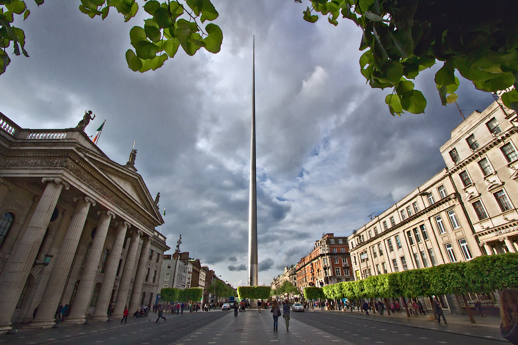 The Spire of Dublin, on O'Connell Street in central Dublin, Ireland