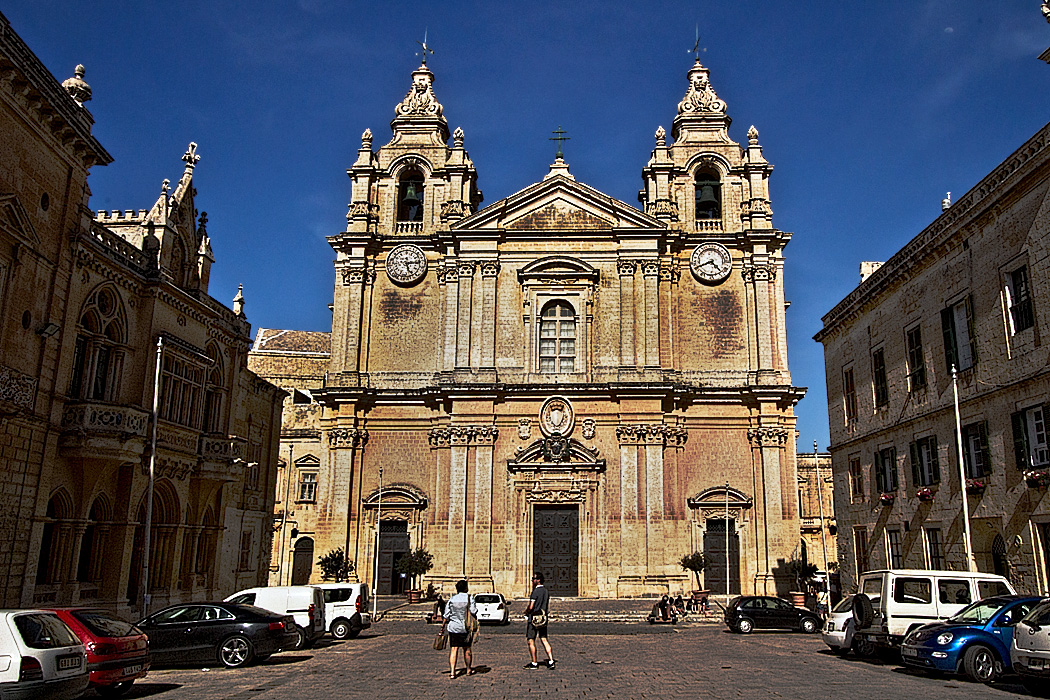 Saint Paul's Cathedral in Mdina, the original capital city of Malta