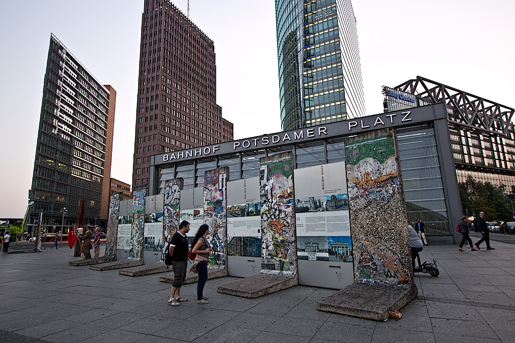 Berlin Wall display on Potsdamer Platz Berlin