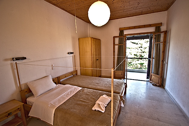 My huge bedroom, with balcony that looked out over the Mediterranean