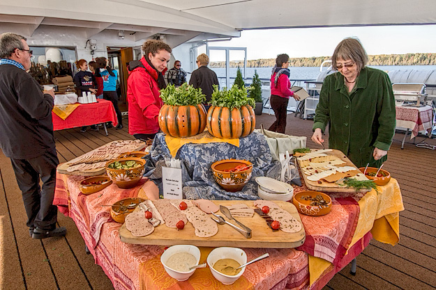 Taste of Russia event on the Sun Deck of the Viking Akun