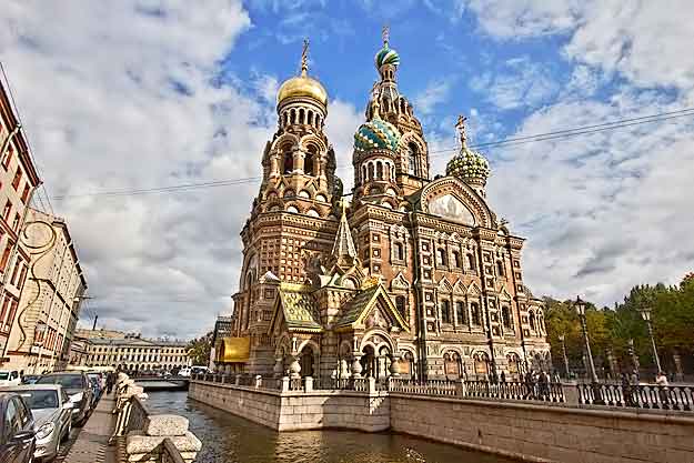 Griboedova Canal, at The Church on Spilled Blood