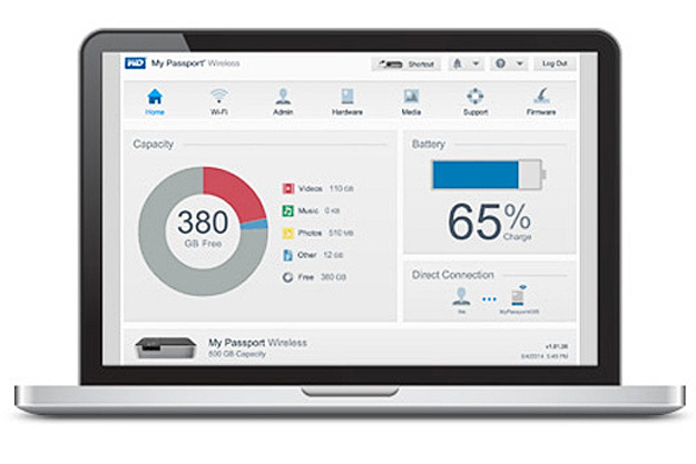 The browser interface allows users to connect the laptop and drive to the internet when a wifi connection is present