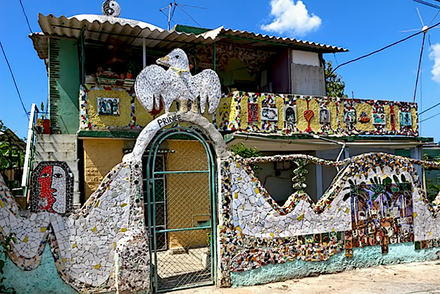 Another house decorated by artists from Proyecto Fuster in Havana, Cuba