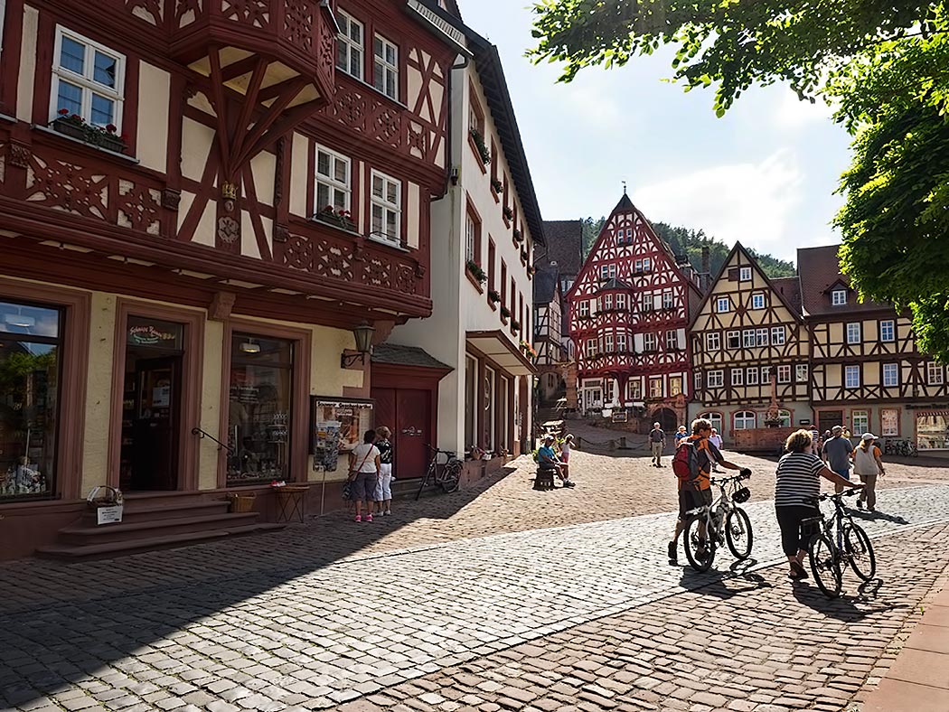 Once an important market town on the Main River in the Lower Franconia area of Bavaria, Germany, today Miltenberg is best known for its half-timbered houses