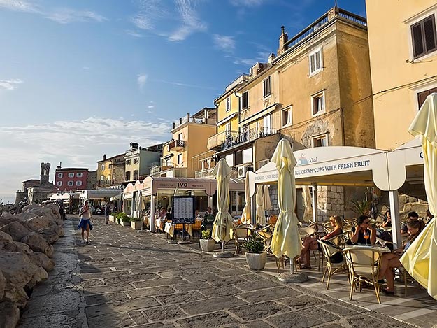 The waterfront in Piran is beautiful, as is the country, but Slovenian tourism is not ready for the big time