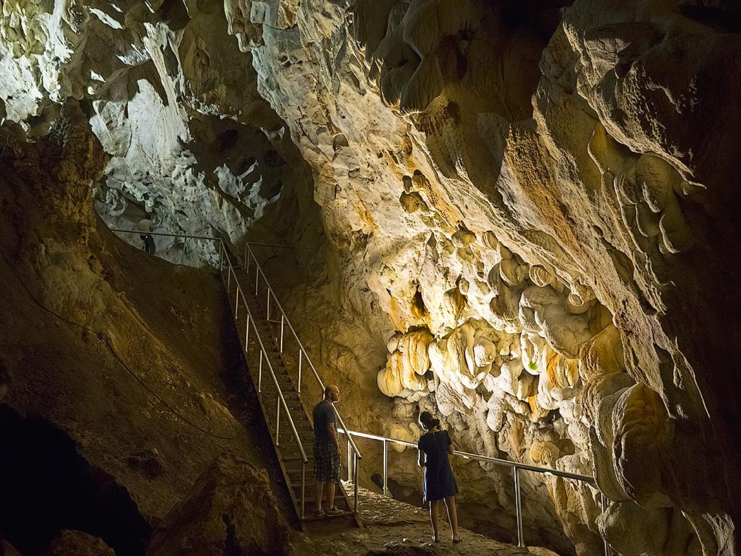 Vrelo Cave on the Treska River in Matka Canyon, near Skopje, North Macedonia. Some speculate that it is the deepest underwater cave in the world.