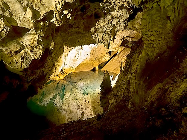One of two lakes deep inside Vrelo Cave
