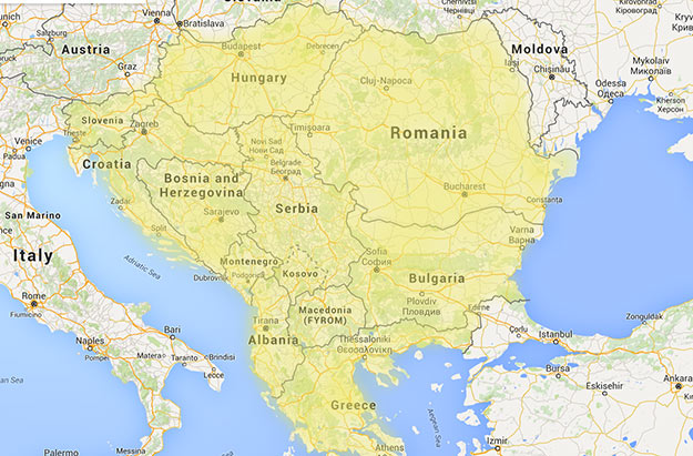 Countries that are generally considered to make up the Balkan Peninsula in ...