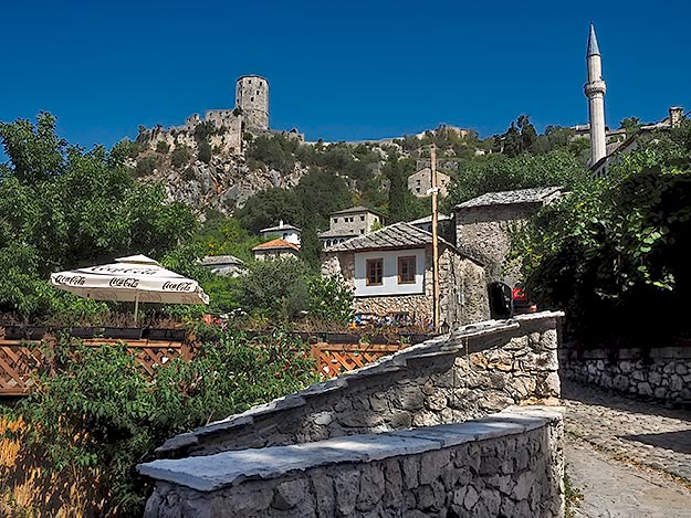 The UNESCO World Heritage village of Pocitelj, with its historic mosque and hilltop fortress
