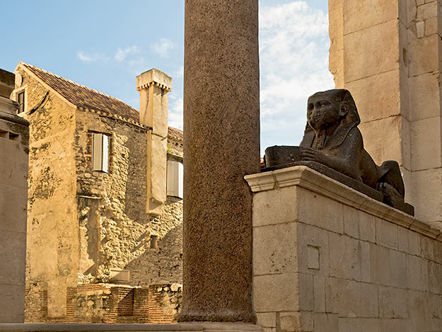Sphinx statue inside Diocletian's Palace proves the Emperor's fascination with all things Egyptian