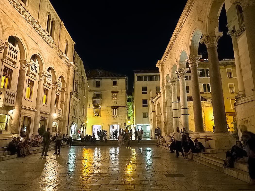 The Peristyle inside Diocletian's Palace in Split, Croatia