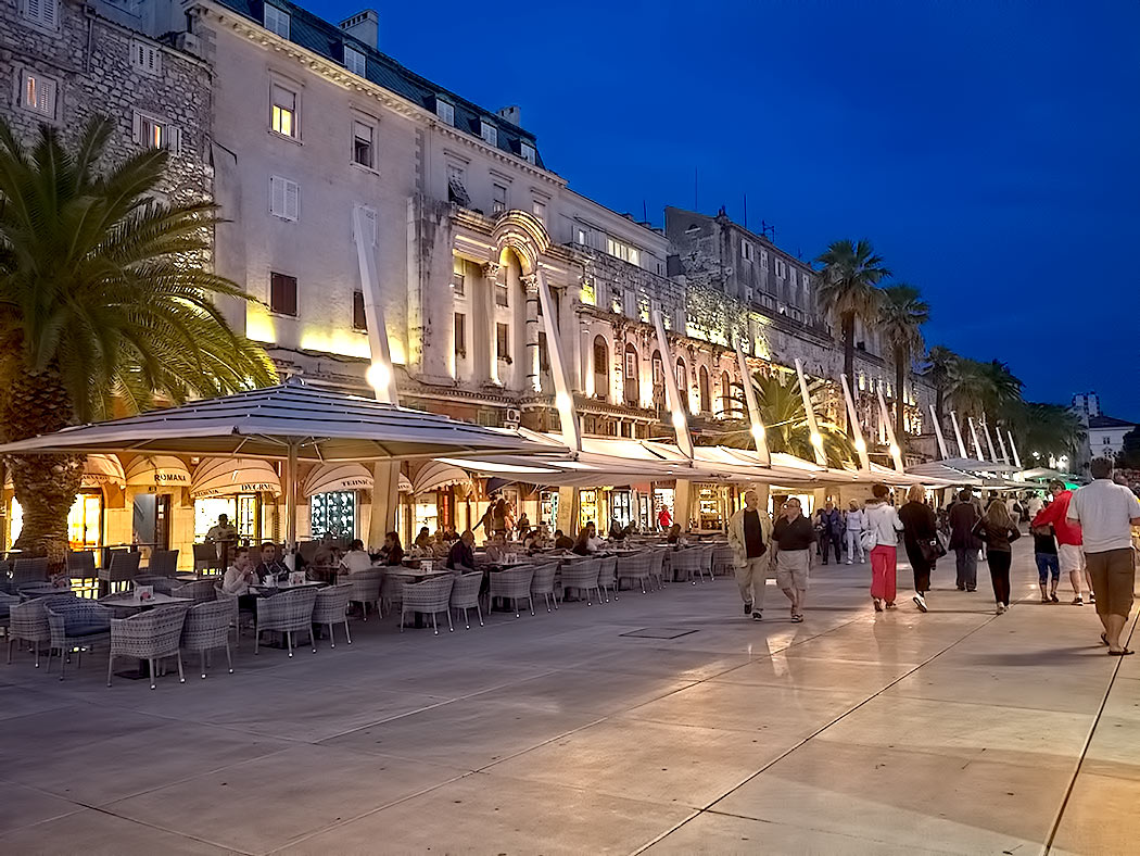 Strolling along the Riva in Split, Croatia