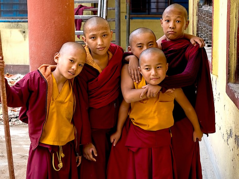 PHOTO: Novice Monks at Sakya Tharig Monastery in Kathmandu, Nepal ...