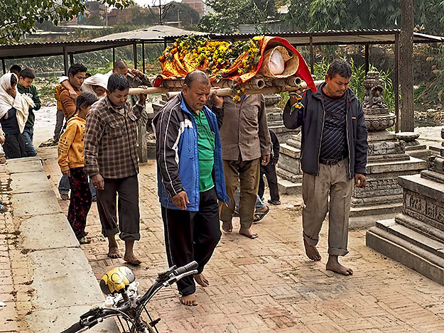 Despite devastation and destruction, life goes on in Nepal after the earthquake, as evidenced by this funeral I witnessed at the Shiva Burial Temple, located at the confluence of the Bagmati and Bishnumati Rivers in Kathmandu
