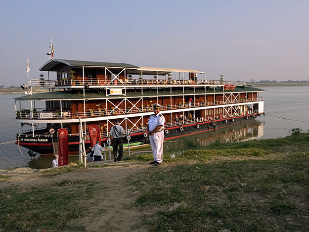 Viking River Mandalay Explorer boat on the Irrawaddy River near Mandalay