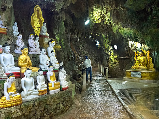 Just a few of the thousands of Buddha statues left at the Peik Chin Myaung Cave in Pyin Oo Lwin by Buddhists hoping to earn merit