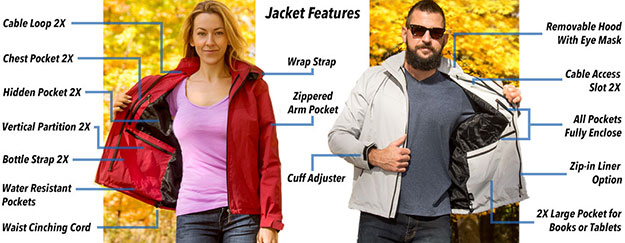 Men's travel jacket 2025 with inside pockets