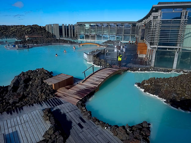 Thermal pools at the Blue Lagoon in Iceland