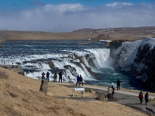 The day I took the Golden Circle Tour was bitterly cold, and portions of the Gullfoss Waterfall were frozen solid