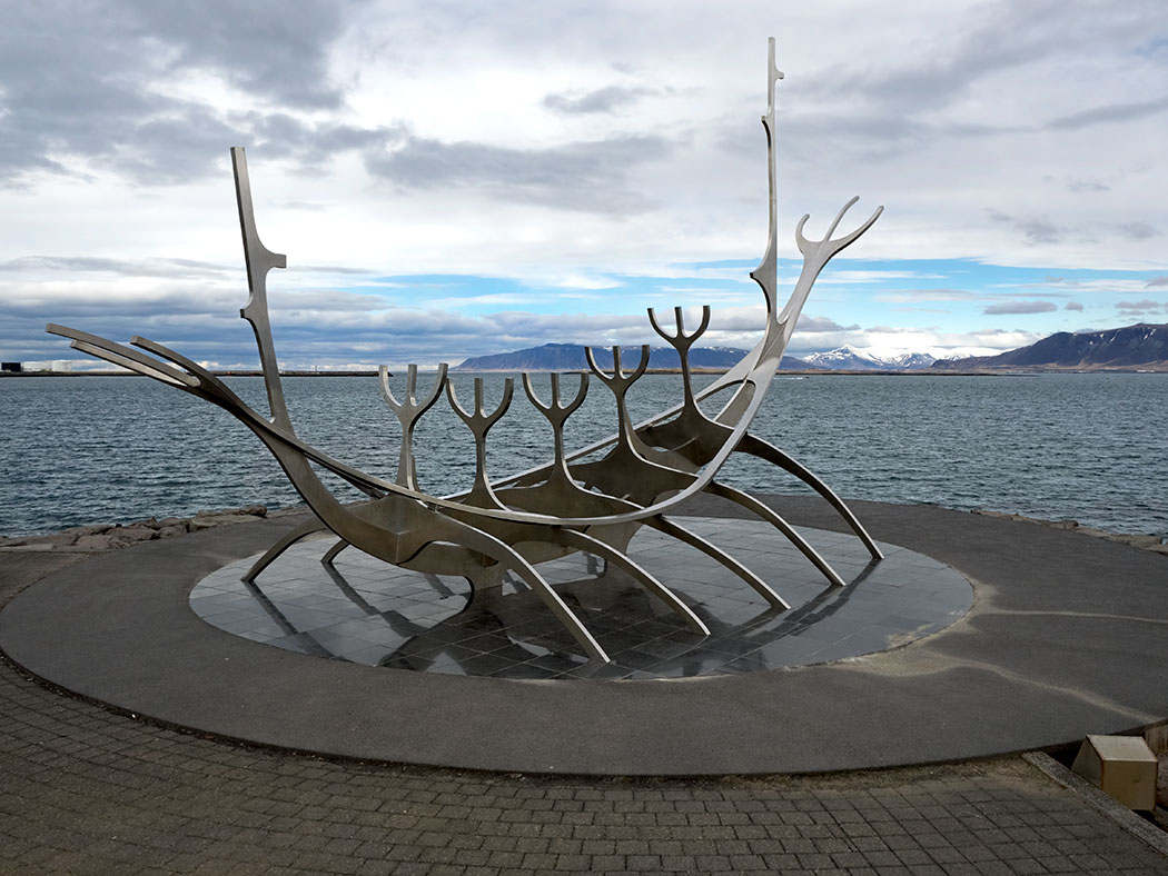 Sun Voyager Sculpture in Reykjavik, Iceland