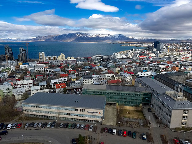 View over Reykjavik, capital city of Iceland