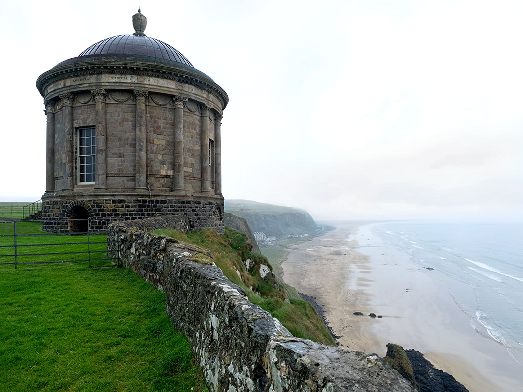 Mussenden Temple at Downhill Palace, on the Coastal Causeway in Northern Ireland