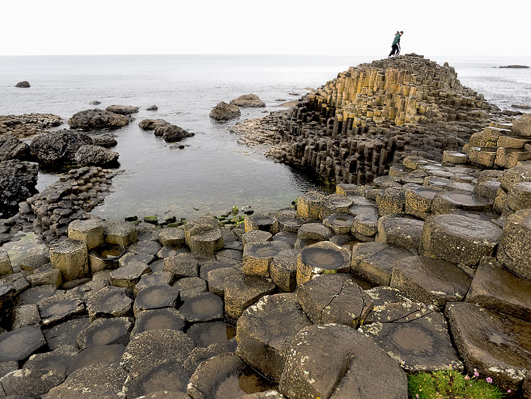 Basalt columns on the Giant's Causeway in Northern Ireland