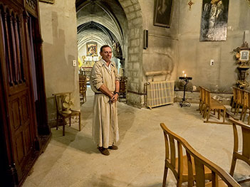 Monk at Chapel of the Grey Penitents in Avignon, France