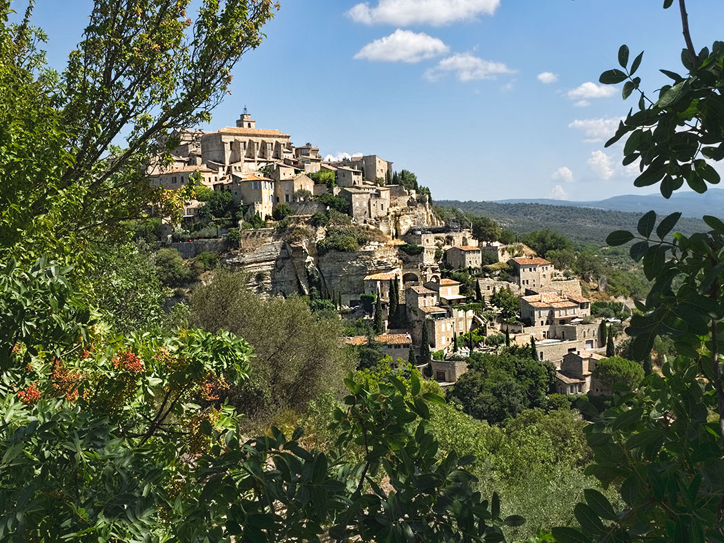 The perched village of Gordes, one of the most beautiful hilltop villages in Provence, France