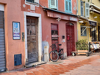 Mucnicipal Police Station in Nice, France, on the French Riviera