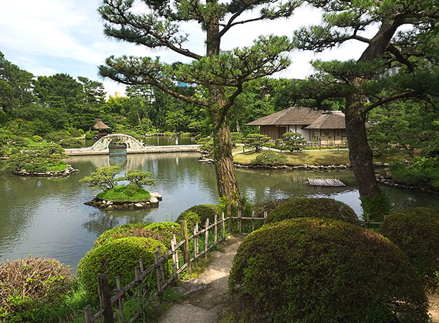 Shukkei-en Garden in Hiroshima, Japan is an oasis of serenity